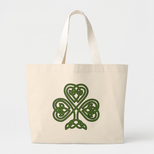 Celtic Shamrock - St Patricks Day Grote Tote Bag (Voorkant)