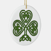 Celtic Shamrock - St Patricks Day Keramisch Ornament (Rechts)