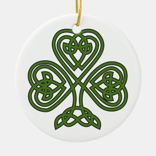 Celtic Shamrock - St Patricks Day Keramisch Ornament (Voorkant)