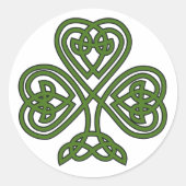 Celtic Shamrock - St Patricks Day Ronde Sticker (Voorkant)