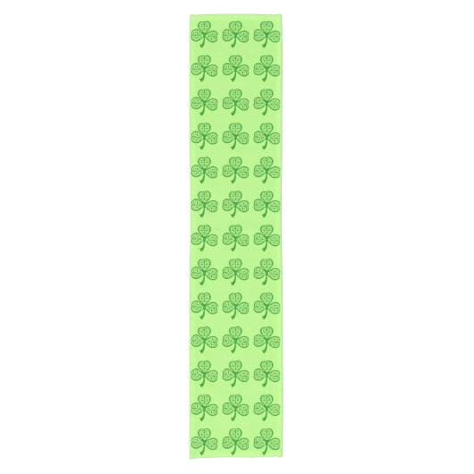 Celtic Shamrock St. Patrick's Day Table Runner Korte Tafelloper (Voorkant)