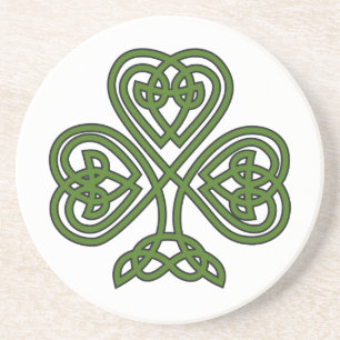 Celtic Shamrock - St Patricks Day Zandsteen Onderzetter