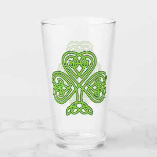 Celtic Shamrock Trefoil Knot St Patrick's Beverage Glas
