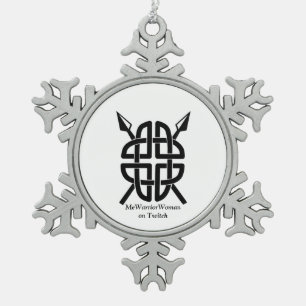 Celtic Shield, MeWarriorWoman op Twitch Tin Sneeuwvlok Ornament