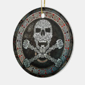 Celtic Skull & Crossbones Pendant/Ornament Keramisch Ornament (Links)