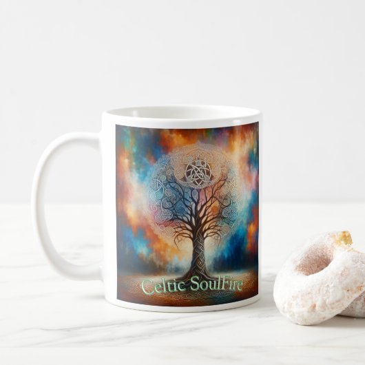 Celtic Soulfire Mok voor koffie en thee (Met donut)
