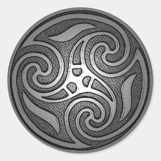 Celtic Spiral Ronde Sticker (Voorkant)