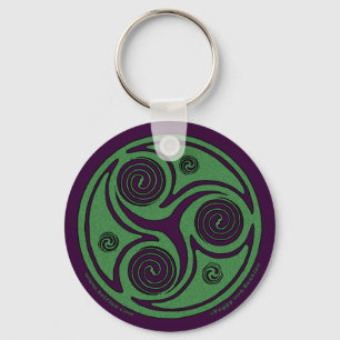 Celtic Spiral Sleutelhanger, Triskelion design #1 Sleutelhanger