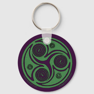 Celtic Spiral Sleutelhanger, Triskelion design #1 Sleutelhanger