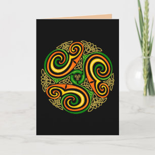 celtic spirals-wenskaart kaart
