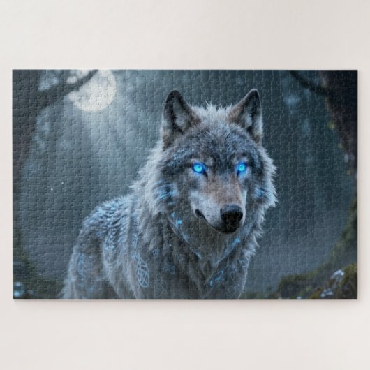 Celtic Spirit Animal Wolf Jigsaw Puzzle (Horizontal)
