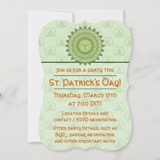 Celtic St. Patty's Day' Uitnodiging (Voorkant)