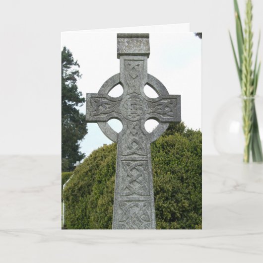 Celtic Stone Cross Wenskaart Kaart (Voorkant)