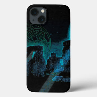 Celtic Stonehenge, Moon & Stars Astronomy Verenigd iPhone 13 Hoesje