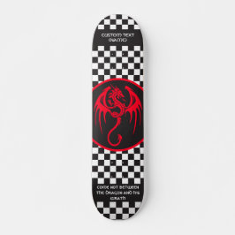 Celtic Style Dragon & Quote Skateboard