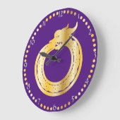 Celtic Style Gold Toned Ouroboros Large Clock Grote Klok (Hoek)