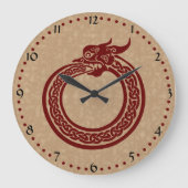 Celtic Style Ouroboros Grote Klok (Voorkant)