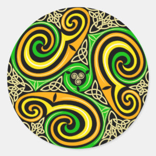 Celtic Style Round Sticker