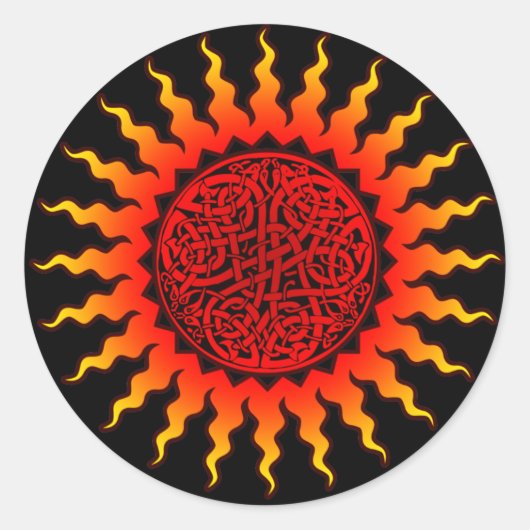 Celtic Sun Sticker (Voorkant)