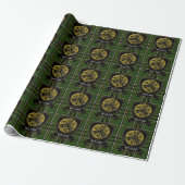 Celtic Symbol Irish Tartan Cadeaupapier (Uitgerold)