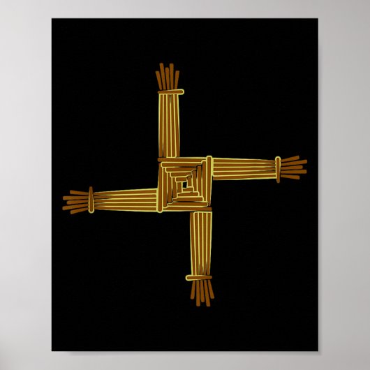 Celtic Symbols Brigid's Cross Celtic Knot Irish Sy Poster (Voorkant)