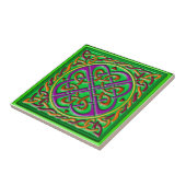 Celtic tile green tegeltje (Zijkant)