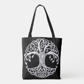 celtic tree canvas tas (Achterkant)