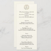 Celtic Tree of Life Gold Wedding Menu (Voorkant / Achterkant)