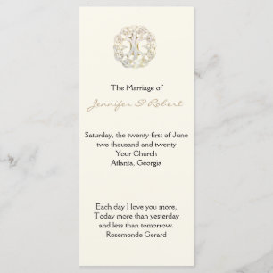 Celtic Tree of Life Gold Wedding Program Programma