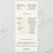 Celtic Tree of Life Gold Wedding Programma (Achterkant)