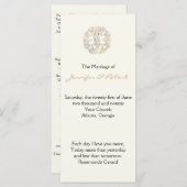 Celtic Tree of Life Gold Wedding Programme (Devant / Derrière)