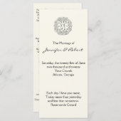 Celtic Tree of Life Trouwprogramma Programma (Voorkant / Achterkant)