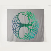 Celtic Tree of Life Waterverf Wandkleed (Voorkant (horizontaal))