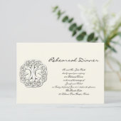 Celtic Tree of Life Wedding Rehearsal Kaart (Staand voorkant)