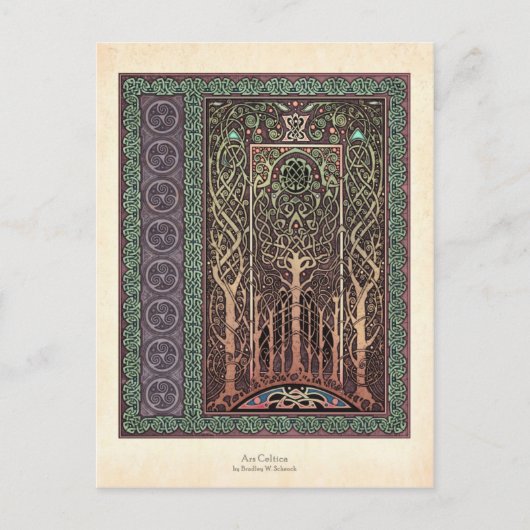 Celtic Trees Design Briefkaart (Voorkant)