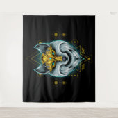 Celtic Tribal Wolf Wandkleed (Voorkant)