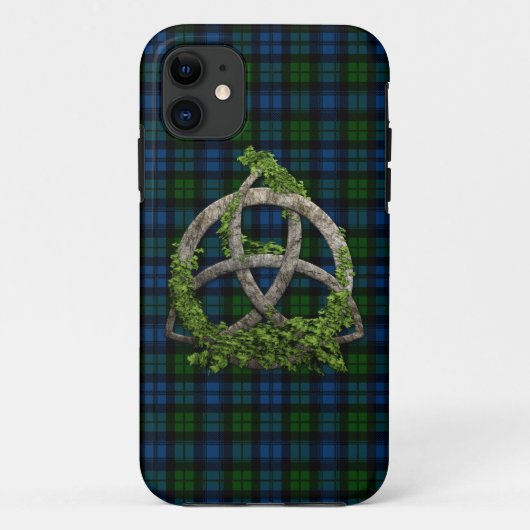 Celtic Trinity Knot en Campbell Militaire Tartan Case-Mate iPhone Case (Achterkant)