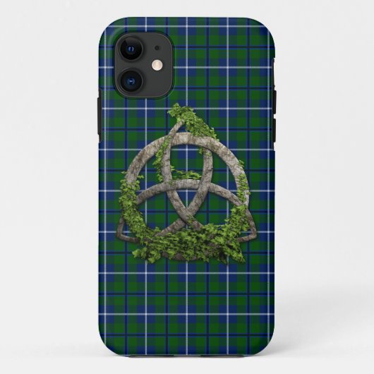 Celtic Trinity Knot en Clan Douglas Tartan Case-Mate iPhone Case (Achterkant)