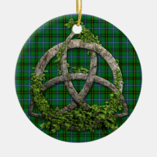 Celtic Trinity Knot en Clan Henderson Tartan Keramisch Ornament