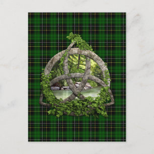 Celtic Trinity Knot en Clan MacAlpine Tartan Briefkaart