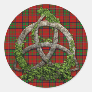 Celtic Trinity Knot en Clan MacDonald of Glencoe Ronde Sticker