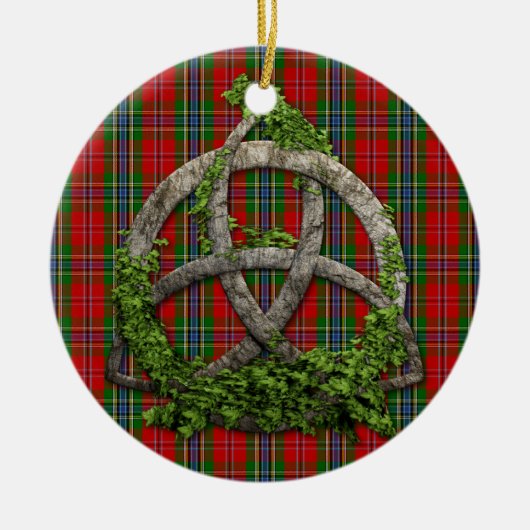 Celtic Trinity Knot en Clan MacLean van Duart Keramisch Ornament (Voorkant)