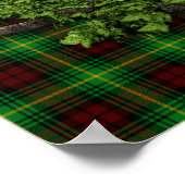 Celtic Trinity Knot en Clan Martin Tartan Poster (Hoek)