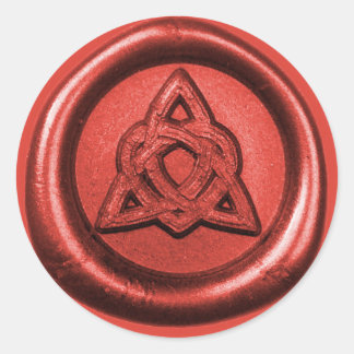 Celtic Trinity Knot met Heart Wax Seal Sticker