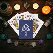 Celtic Trinity Knot Monogram Blauwe Speelkaarten