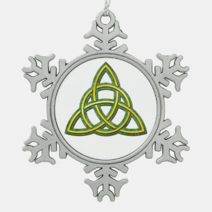 Celtic Trinity Knot of Triquetra Tin Sneeuwvlok Ornament