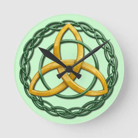 Celtic Trinity Knot Ronde Klok (Voorkant)