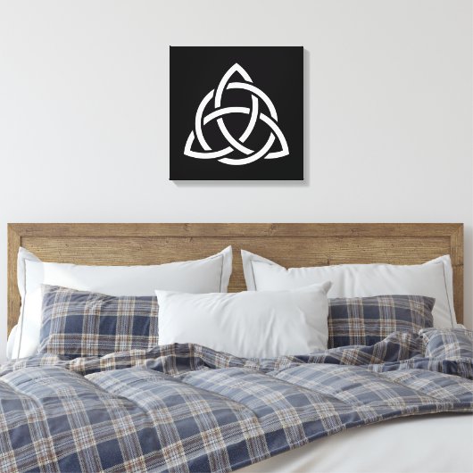 Celtic Trinity Knot Triquetra-symbool Canvas Afdruk (Insitu (Slaapkamer))