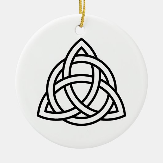 Celtic Trinity Knot Triquetra-symbool Keramisch Ornament (Voorkant)