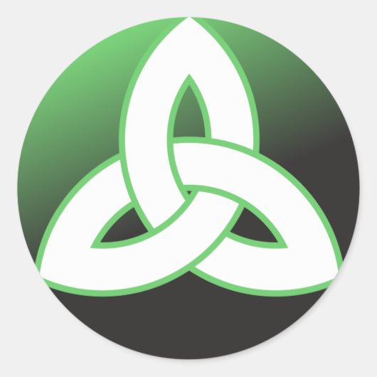 Celtic Trinity Knot Up Ronde Sticker (Voorkant)